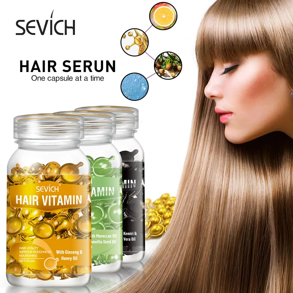 Sevich 3PCS/SET Keratin Complex Oil Hair Vitamin Capsule Set