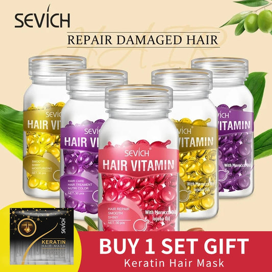 Sevich 3PCS/SET Keratin Complex Oil Hair Vitamin Capsule Set