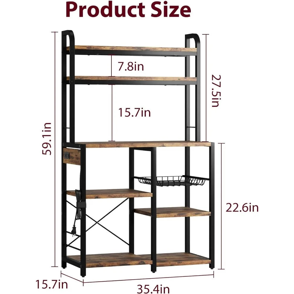 Organizers Shelves Rustic Brown Kitchen Accessories