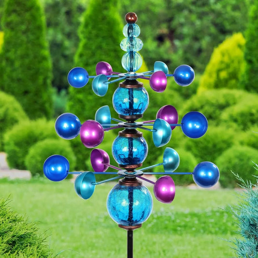 Garden Wind Spinner, 3 Tier Garden Stake