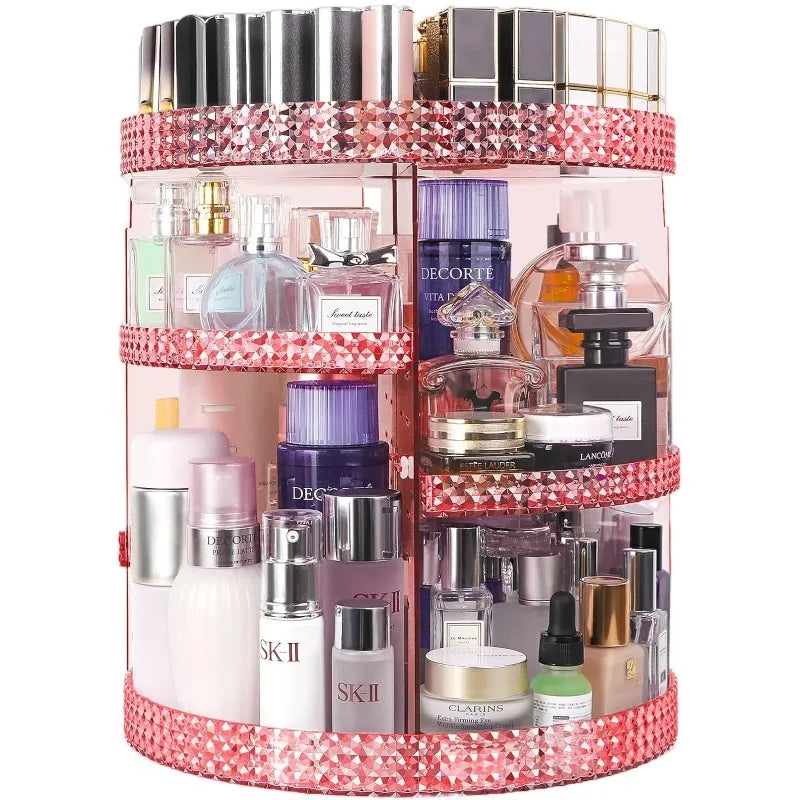 360 Degree Rotating Makeup Organizer, Extra Large Capacity Cosmetics Organizer