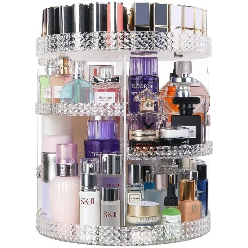 360 Degree Rotating Makeup Organizer, Extra Large Capacity Cosmetics Organizer