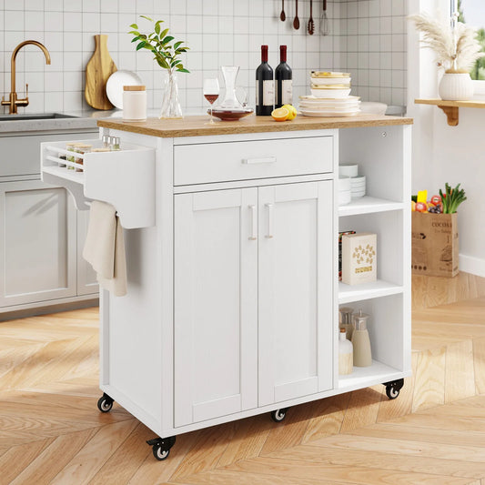 US Rolling Kitchen Island