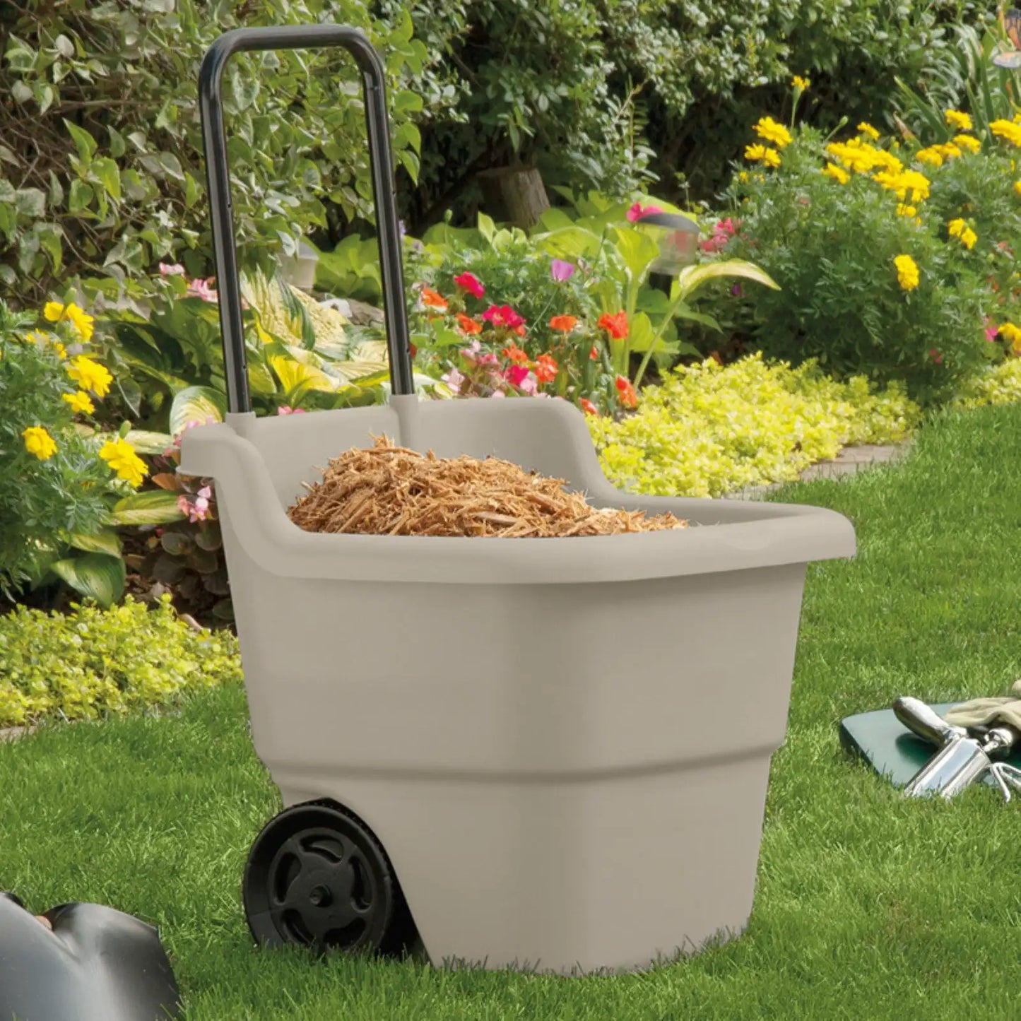 Multi-Purpose Cart with Wheels Rolling Lawn Utility