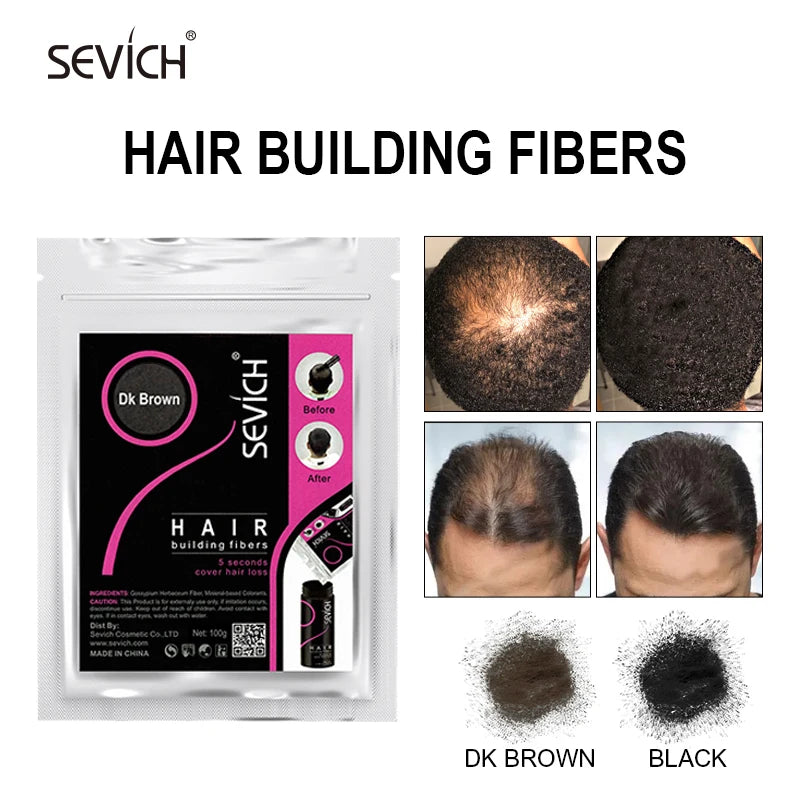 SEVICH 100g Refill Hair Thickening Fiber 10 Colors Hair Treatments