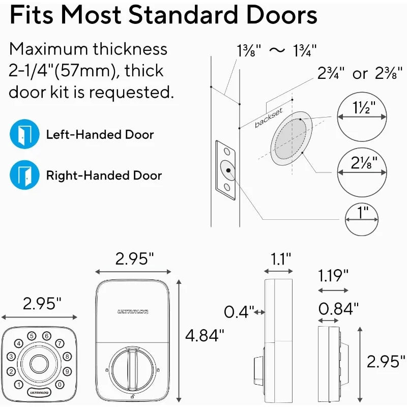 7-in-1 Keyless Entry Door Lock with Fingerprint ID