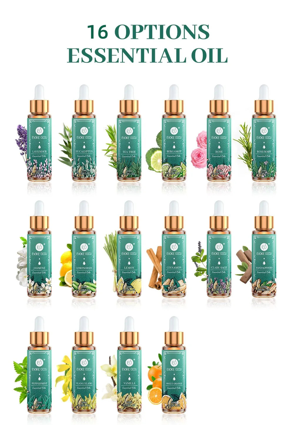 16 Set Pure Essential Oils,100% Naturel and Undiluted