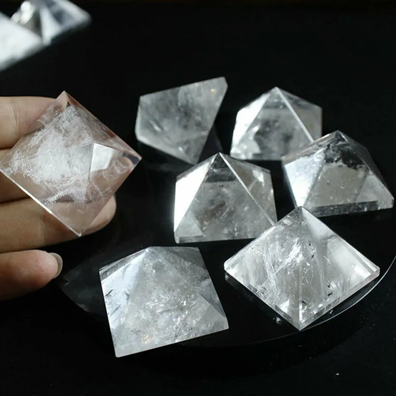 Raw Natural Clear Quartz Crystal Pyramid