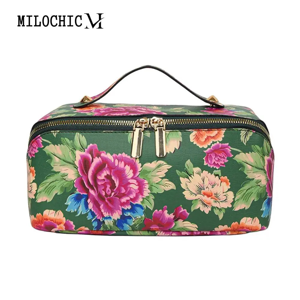 Big Flower Vintage Cosmetic Bag