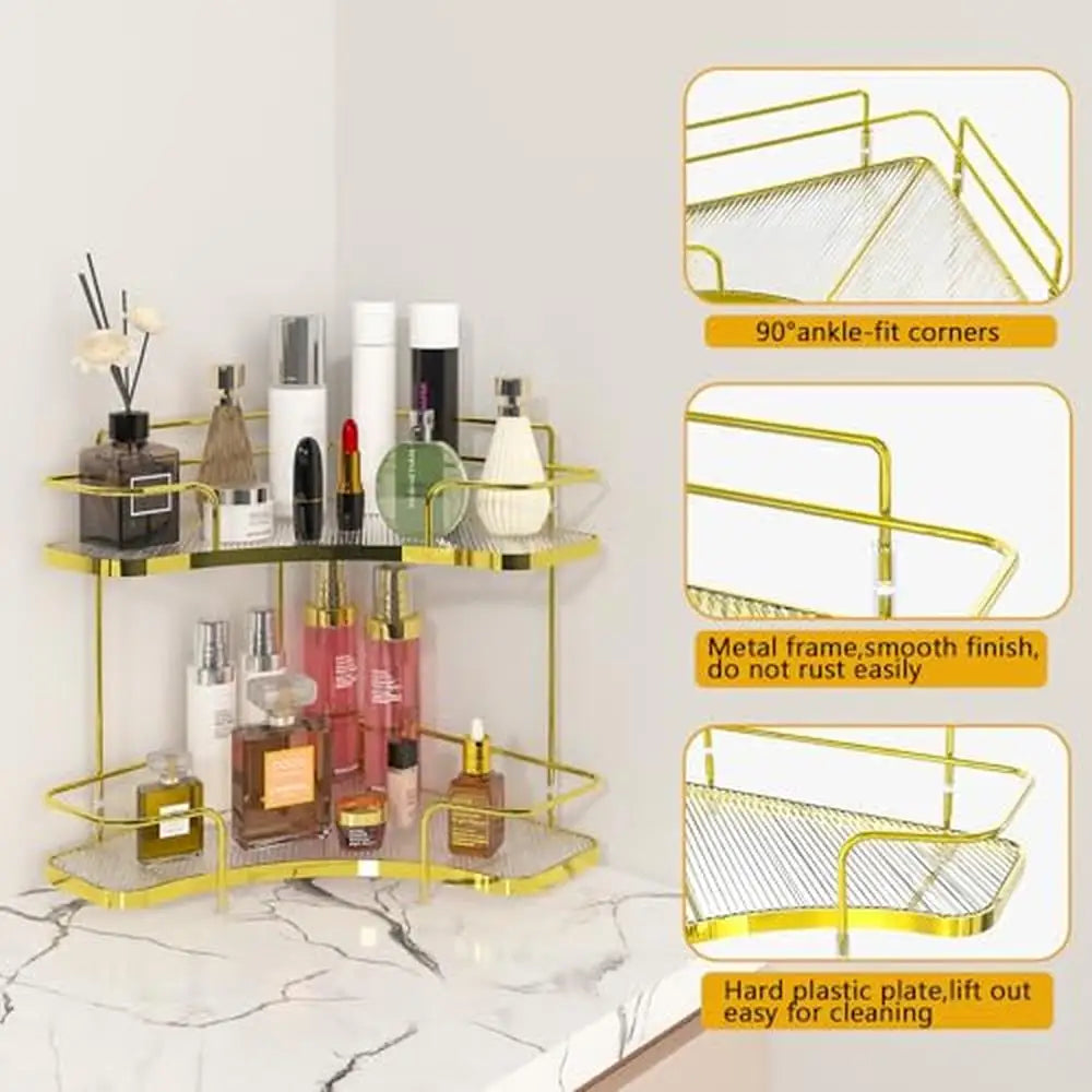 Corner Bathroom Counter Organizer