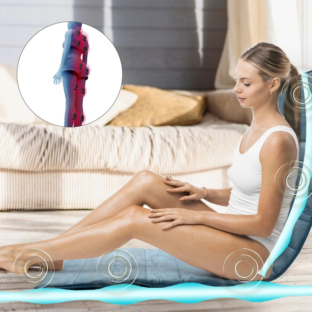 Electric Vibration Full Body Massage Mat Inflatable Air Pillow