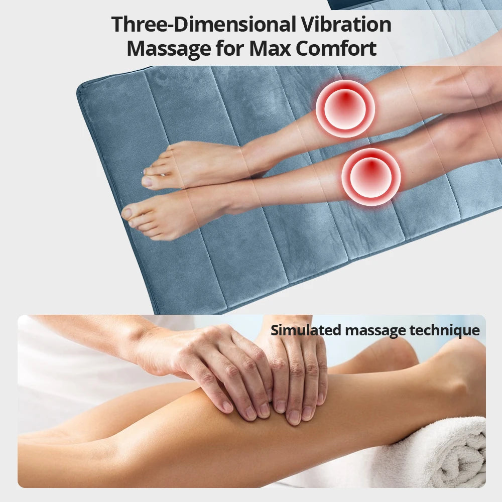 Electric Vibration Full Body Massage Mat Inflatable Air Pillow