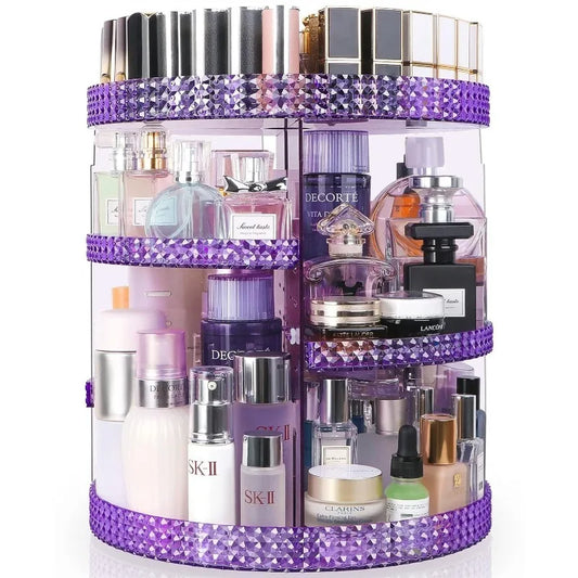 360 Degree Rotating Makeup Organizer, Extra Large Capacity Cosmetics Organizer