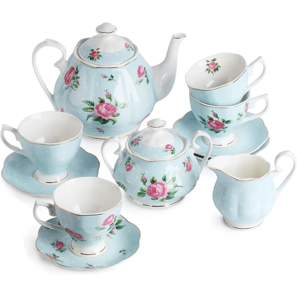 Teacup & Saucer Set Coffeeware Teaware Chinese Tea Set for Adults