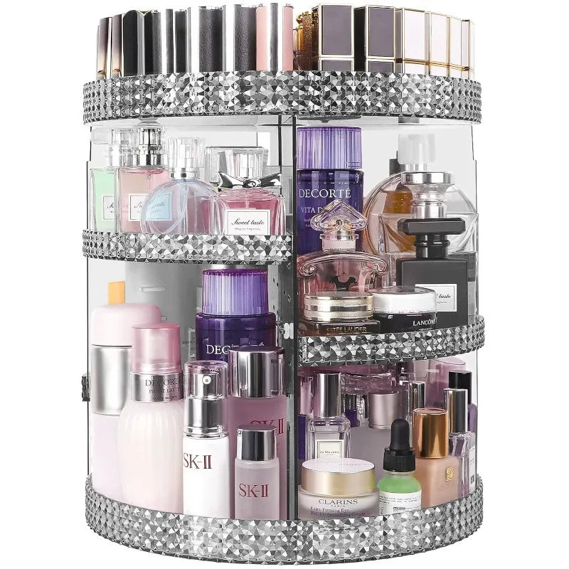 360 Degree Rotating Makeup Organizer, Extra Large Capacity Cosmetics Organizer