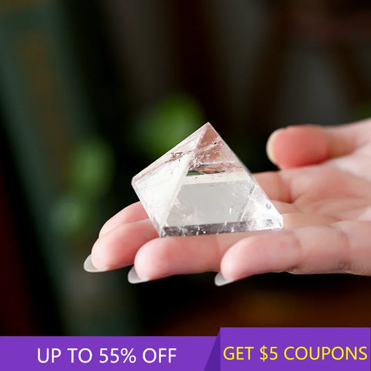 Raw Natural Clear Quartz Crystal Pyramid